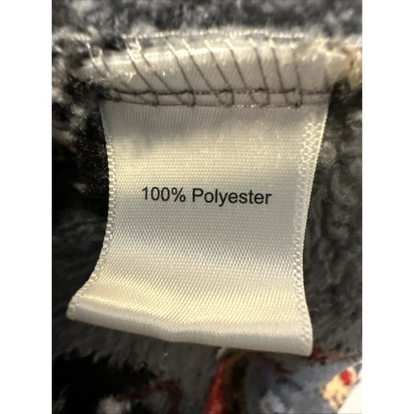 Vera Bradley Women's 2X/3X  Hooded Fleece Tie Robe Grey Holiday Dog Show - Picture 7 of 11